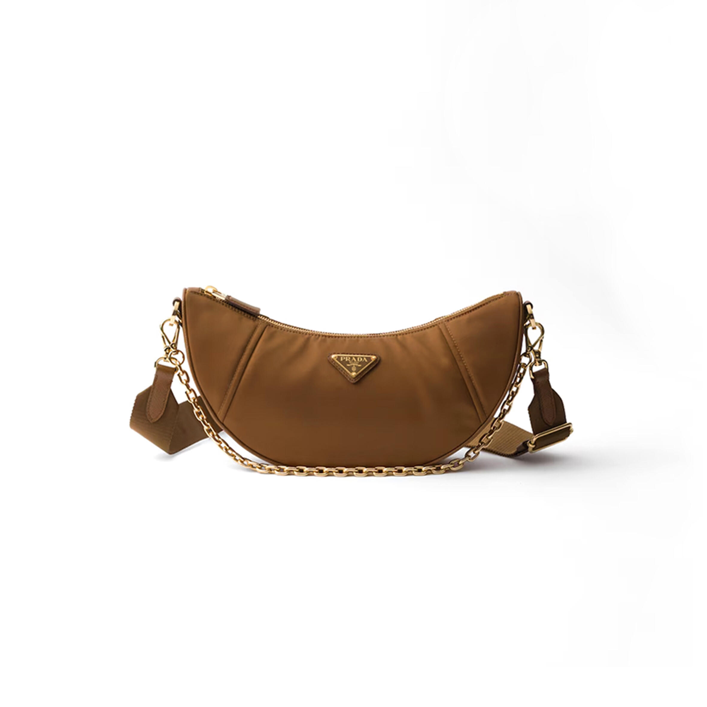 Pra*a demi-lune re-nylon shoulder bag 1bh222 (30*13.5*6cm)